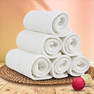 liltoes smartdry 5-layer booster pads for cloth diaper  high absorbent 5 layer washable and reusable  wet free booster inserts  the ultimate baby cloth diaper soaker inserts pack of 6