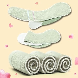 liltoes smartdry 5-layer booster pads for cloth diaper the ultimate baby cloth diaper soaker inserts green pack of 5