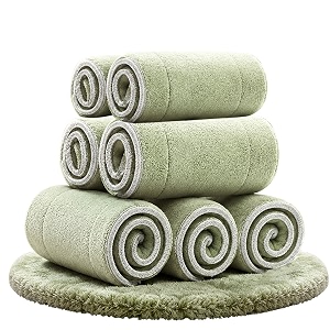 liltoes smartdry 5-layer booster pads for cloth diaper the ultimate baby cloth diaper soaker inserts green pack of 7