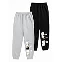 LILY & JADE Cute Cartoon Cat Printed Cotton Jogger Pants for Kids | Girls Track Pants for 2 to 16 Years – Pack of 2