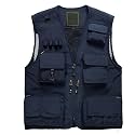 Lilychan Mens Utility Casual Fishing Vests Outdoor Vest Multi Pockets Cargo Vest Travel Hunting Camping Tactical Outerwear