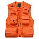 Lilychan Mens Utility Casual Fishing Vests Outdoor Vest Multi Pockets Cargo Vest Travel Hunting Camping Tactical Outerwear