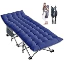 LILYPELLE Folding Camping Cot, Extra Wide Heavy Duty Sleeping Cots