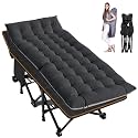 LILYPELLE Folding Camping Cot, Extra Wide Heavy Duty Sleeping Cots