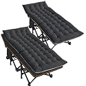 LILYPELLE Folding Camping Cot, Extra Wide Heavy Duty Sleeping Cots | Camping Cot for Adults, Double-Layer Oxford Portable Travel Camp Bed w/Carry Bag for Home, Office Naps, Camping, Beach, Patio