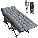 LILYPELLE Folding Camping Cot, Extra Wide Heavy Duty Sleeping Cots
