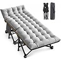 LILYPELLE Folding Camping Cot, Extra Wide Heavy Duty Sleeping Cots