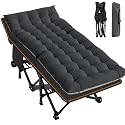 LILYPELLE Oversized XXL Folding Camping Cot, 32" Heavy Duty Sleeping Cots