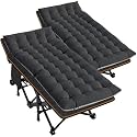 LILYPELLE Oversized XXL Folding Camping Cot, 32" Heavy Duty Sleeping Cots