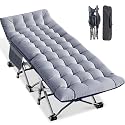 LILYPELLE Oversized XXL Folding Camping Cot, 78" L x 32" W x 18" H Heavy Duty Sleeping Cots with Carry Bag, Double Layer Oxford Portable Travel Camp Cots for Home, Office Nap and Outdoor Beach