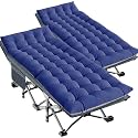 LILYPELLE Oversized XXL Folding Camping Cot, 32" Heavy Duty Sleeping Cots