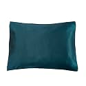 LilySilk 100% Nature Silk Pillowcase for Travel Pillows, Dark Teal, 13" x 18"