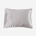 Lilysilk 19 Momme 100% Mulberry Silk Pillowcase Travel Size, Silvergray, 13" x 18"