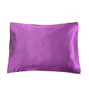 LilySilk 19 Momme 100% Mulberry Silk Pillowcase Travel Size, Violet, 13" x 18"
