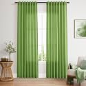 Lime Green Linen Curtains 84 Inches Long