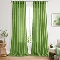 Lime Green Linen Curtains 90 Inch Long