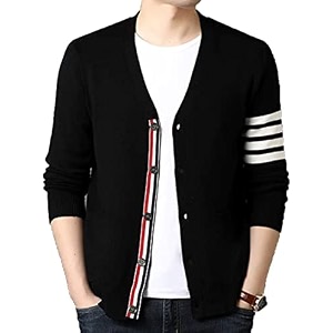 LIME Mens Black Full Sleeves Front Open