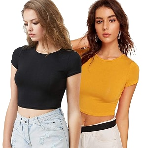 Lime Womens Basic Short Sleeve Round Neck