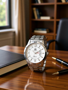 LIMESTONE Day and Date Functioning Stainless Steel