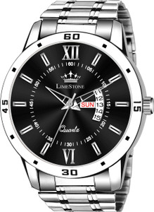LIMESTONE Day and Date Functioning Stainless Steel