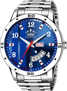 LIMESTONE Day and Date Functioning Stainless Steel