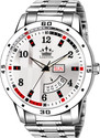 LIMESTONE Day and Date Functioning Stainless Steel