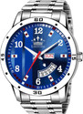LIMESTONE Day and Date Functioning Stainless Steel