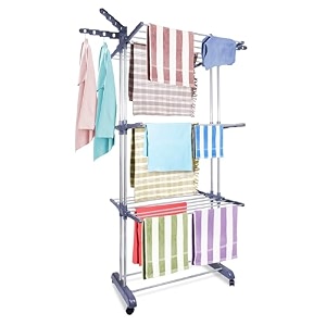 limetro double pole 3 layer clothes stand for drying clothes