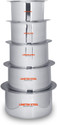 LIMETRO STEEL High Quality Stainless Steel Heavy 22 Gauge Cook and Serve Use Steel tope set with lid Tope/Bhagona/Patila Set with Lid 1 L, 1.5 L, 2 L, 2.5 L, 3 L capacity 25 cm diameter