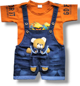 limited edition prime dungaree for baby boys  baby girls casual printed cotton blend