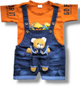 LIMITED EDITION PRIME Dungaree For Baby Boys & Baby Girls Casual Printed Cotton Blend (Blue, Pack of 1)