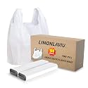 LimonLaviu Plastic Bags with Handles 8 Gallon 80 Count