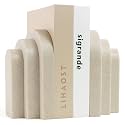 LIN CHUAN Heavy Duty Bookends for Shelves, Set of 2, Sandstone Beige