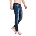 Linaria Fashionable Men Blue Rough Jeans