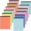 Lincia 12 Pcs Colored Legal Pads, Notepads 8.5 x 11 Inch, 50 Sheets Per Notepad, College Ruled Writing Pads Wide Lined Paper for School, College, Office, Business, Professional (Multicolor)