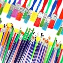 Lincia 150pcs Paint Brush Set Bulk for Acrylic and Washable Paints