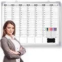 Lincia 36" x 24" Magnetic to Do List Whiteboard, Weekly Planner, White
