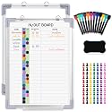 Lincia in and Out Magnetic Dry-Erase Board Aluminum Framed White Board with Lines Names with Magnetic Dry-Erase Marker, Eraser, and Magnets Wall-Mounted for Office Employee (16" X 12",Colored Styles)