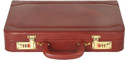 LINDSEY STREET Genuine Leather Attache Briefcase Business Handbag Laptop MacBook 14 inches Carry Case Brown Medium Briefcase - For Men