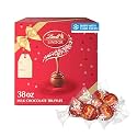 Lindt LINDOR Milk Chocolate Candy Truffles Gift Box, 90 Count, 38 oz.