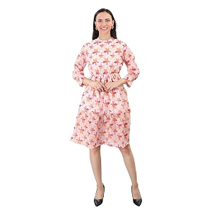 A-Line Floral Printed Fit Flared Western