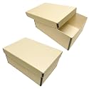 Lineco Archival Photo Card Box, Museum-Quality, 5x8x12 Inch, Tan, 2 Pack