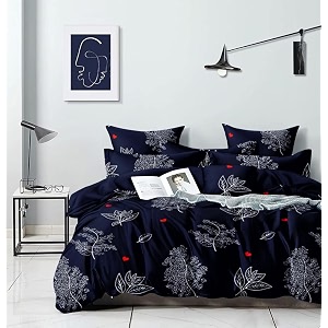 1 reversible comforter super king size108 x 108 both side same print 1 bedsheet king size 108  108 inches with 2 pillow cover comforter with bedsheet-multicolor
