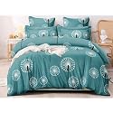 1 Reversible Comforter Super King size108 x 108 Both Side Same Print 1 Bedsheet King Size 108 * 108 inches with 2 Pillow Cover (Comforter with Bedsheet)-Multicolor