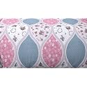 350Tc Cotton Feel Glace Cotton Elastic Fitted Printed King Size Double Bed Bedsheet with 2 Pillow Cover(72"x78", Multicolor)