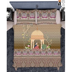400 tc pure cotton super king size printed flat double bedsheet with 2 pillow cover 10834 x 10834 inchessuper king multicolor1 double king bedsheet and 2 pillow covers