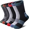 LINEMIN Kids Merino Wool Hiking Socks Toddlers Boys Girls Winter Warm Thick Thermal Boot Cushion Crew Socks 6 Pairs