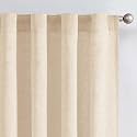 jinchan Lined Linen Curtains Privacy Back Tab
