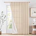 jinchan Lined Linen Curtains Extra Wide Back