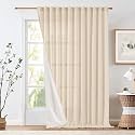 jinchan Lined Linen Curtains Extra Wide Back